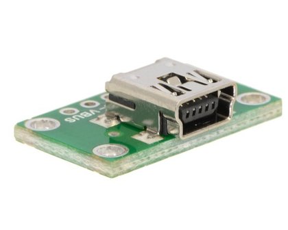 USB Mini-B Connector Breakout Board Pololu 2593