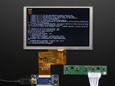 HDMI 4 Pi: 5&quot; Display w/Touch and Mini Driver - 800x480 HDMI  Adafruit 2109