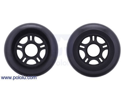 Scooter/Skate Wheel 84&times;24mm - Black   Pololu 3275