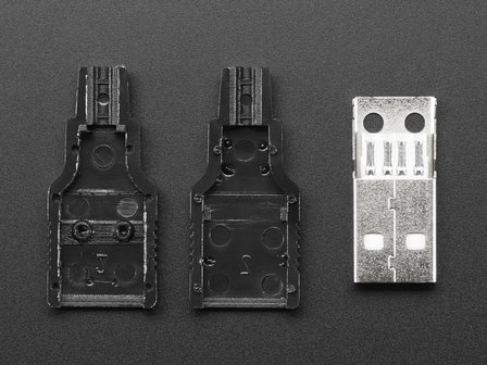 USB DIY Connector Shell - Type A Male Plug  Adafruit 1387