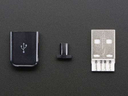 USB DIY Slim Connector Shell - A-M Plug  Adafruit 1827