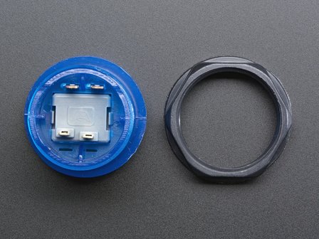 Arcade Button with LED - 30mm Translucent Blue Adafruit 3490