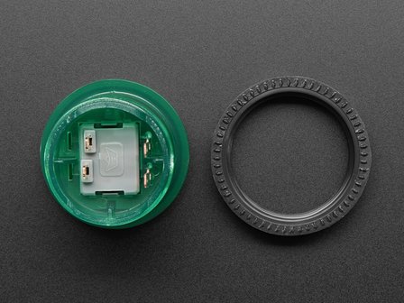 Arcade Button with LED - 30mm Translucent Green Adafruit 3487