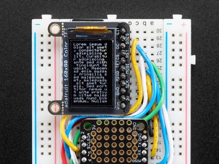 0.96&quot; 160x80 Color TFT Display w/ MicroSD Card Breakout - ST7735  Adafruit 3533