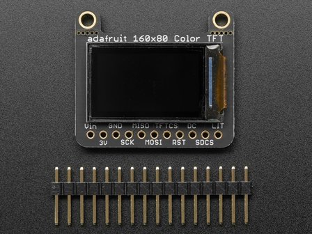 0.96&quot; 160x80 Color TFT Display w/ MicroSD Card Breakout - ST7735  Adafruit 3533