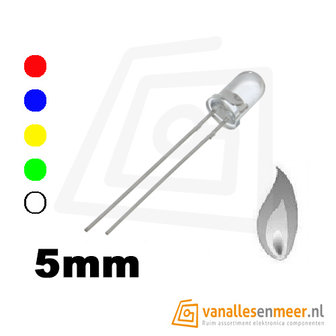 5mm led helder kaarslicht