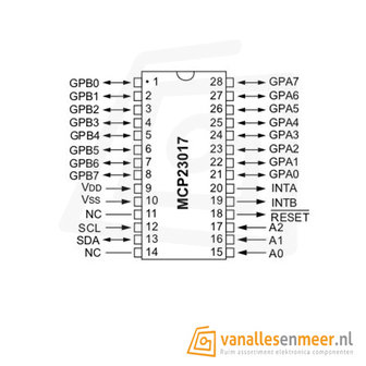 MCP23017 i/o expander ic i2c