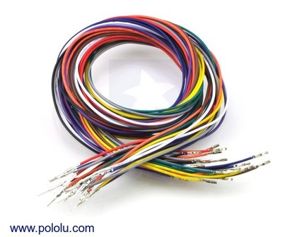 Wires Pre-crimped Terminals 50-Piece 10-Color M-F 90cm Pololu 2001