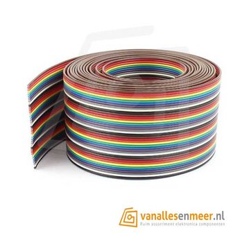 Bandkabel flat cable 40-polig Rainbow 2.54mm 1m Ribbon