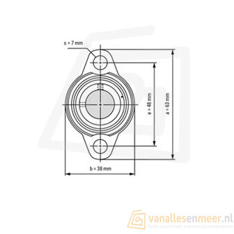 KFL001 lagerblok 12mm