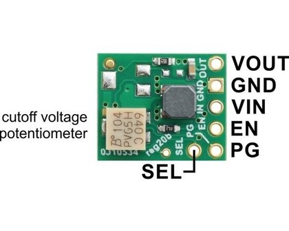 3.3V Step-Up/Down Voltage Regulator w/ Adjustable Low-Voltage Cutoff S9V11F3S5CMA  Pololu 2871