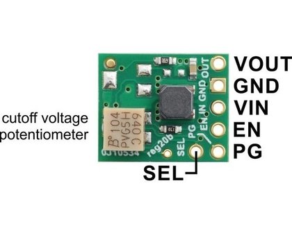 5V Step-Up/Down Voltage Regulator w/ Adjustable Low-Voltage Cutoff S9V11F5S6CMA  Pololu 2870