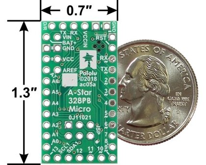 A-Star 328PB Micro - 5V, 16MHz  Pololu 3160