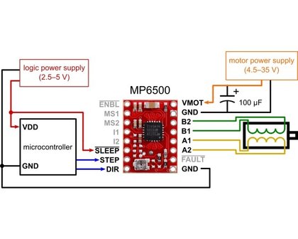 MP6500 Stepper Motor Driver Carrier, Potentiometer Current Control Pololu 2966