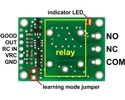 RC Switch with Relay (Assembled) Pololu 2804