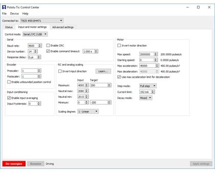 Tic T500 USB Multi-Interface Stepper Motor Controller Pololu 3134