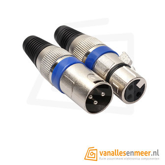 XLR 3-Pin Mannelijke/Vrouwelijke Connectoren