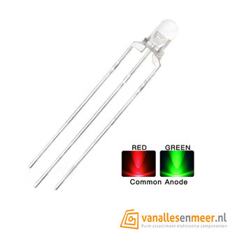 3mm led Bi-Color Red Geen Common Anode