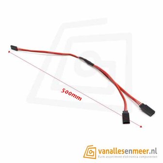  Servo Y kabel RC Futaba JR Man-vrouw 50 cm