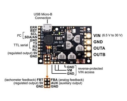 Jrk G2 18v27 USB Motor Controller with Feedback Pololu 3148