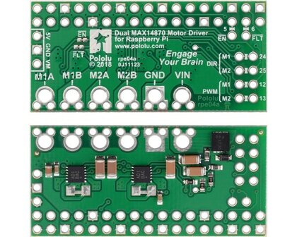 Dual MAX14870 Motor Driver for Raspberry Pi Pololu 3758