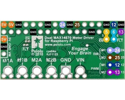 Dual MAX14870 Motor Driver for Raspberry Pi Pololu 3758