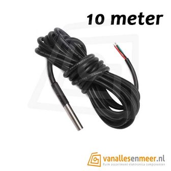 Temperatuur 1 Wire Waterdicht  DS18B20 10meter