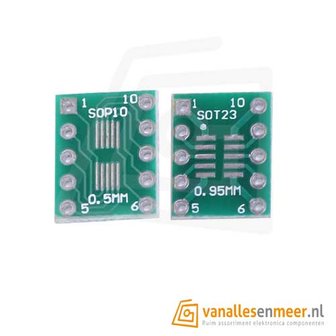 SMT Breakout PCB voor SOIC-10 of TSSOP-10