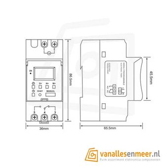 DIN Rail Digitale LCD Programmeerbare Timer