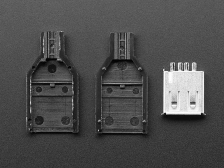 USB DIY Connector Shell - Type A Socket Adafruit 1388