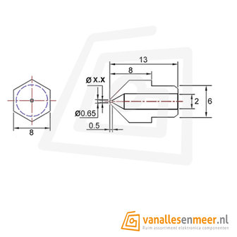   Anet a6 a8 nozzle 0,2mm  1,75mm filament