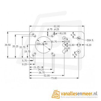 V-Slot Nema17 montage plaat