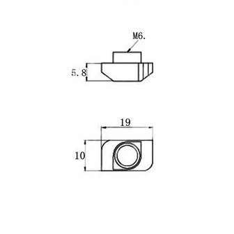 T-sleuf hamer m8 10mm sleuf 