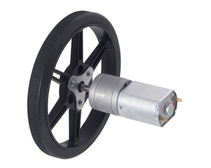 Multi-Hub Wheel for 3mm  4mm Shafts - 80&times;10mm, Black, 2-pack  Pololu 3690
