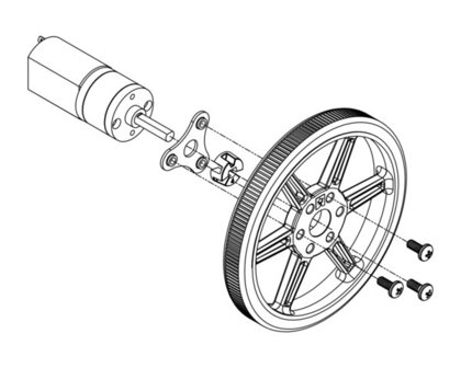 Multi-Hub Wheel for 3mm  4mm Shafts - 80&times;10mm, Black, 2-pack  Pololu 3690