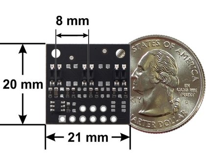 QTR-MD-03A Reflectiesensor Array: 3-kanaals, 8 mm pitch, analoge output  Pololu 4243