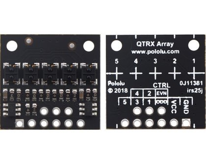 QTRX-HD-05A Reflectiesensor Array: 5-kanaals, 4 mm pitch, analoge output, lage stroom Pololu 4405