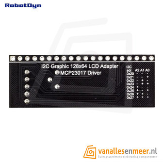 I2C Graphic 128x64 LCD Adapter RobotDyn
