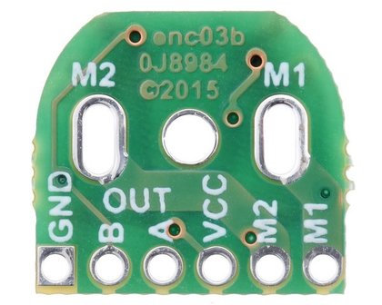 Magnetic Encoder Pair Kit for Micro Metal Gearmotors, 12 CPR, 2.7-18V (HPCB compatible) Pololu 3081