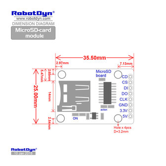 MicroSD-kaartmodule RobotDyn