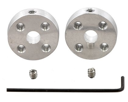aluminium montagehub voor 5 mm as, # 4-40 gaten (2-pack) Pololu 1203