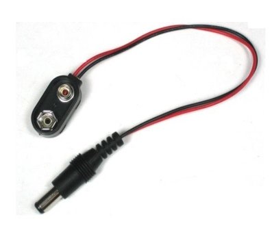  9V batterijclip met kabel en jackplug