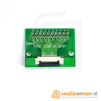 FPC/FFC flat cable PCB 20P met connector 