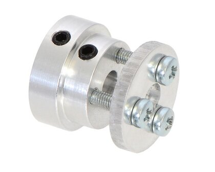 Aluminum Scooter Wheel Adapter for 1/4&Prime; Shaft  Pololu 2675