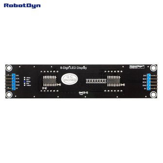 8-Digit LED Display Rood Tube 7-segments, decimale punten, 101x19mm, 74HC595