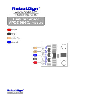Gesture Sensor APDS-9960, module