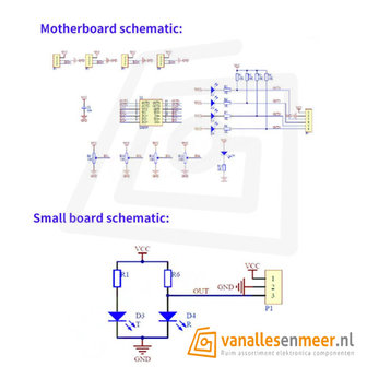 Infrarood reflectie  Lijnvolger sensor 4 kanaals 