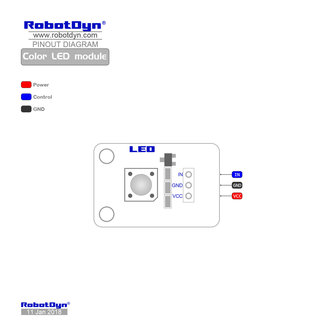 Kleur LED-module blauw RobotDyn