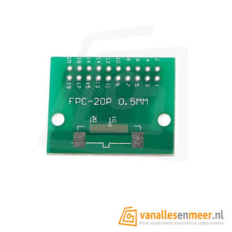 FPC/FFC flat cable PCB 20P 1mm met connector 