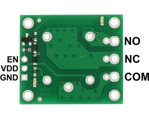 Basic SPDT Relay Carrier with 12VDC Relay (Assembled) Pololu 2482